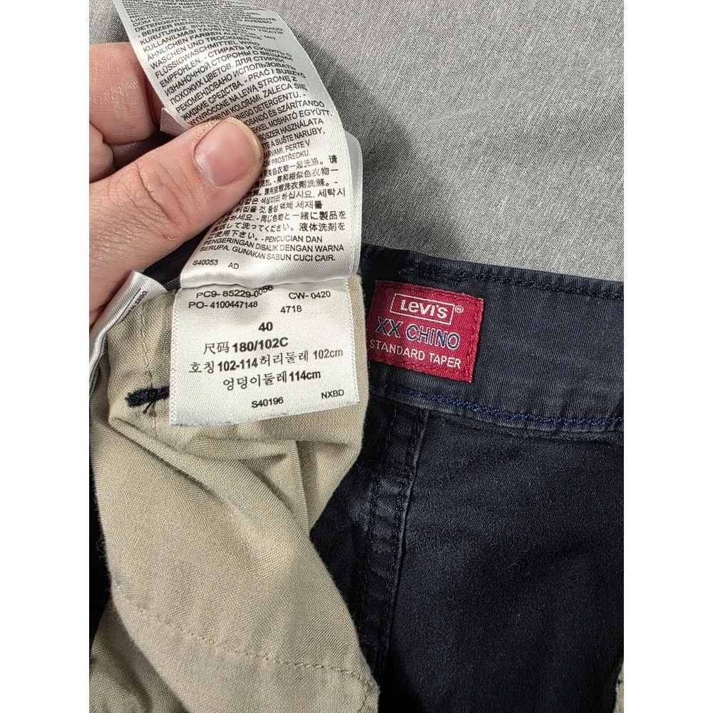 Lot of 2 Levi's XX Chino Standard Tapered Stretch‎ Shorts  Blue Mens 40